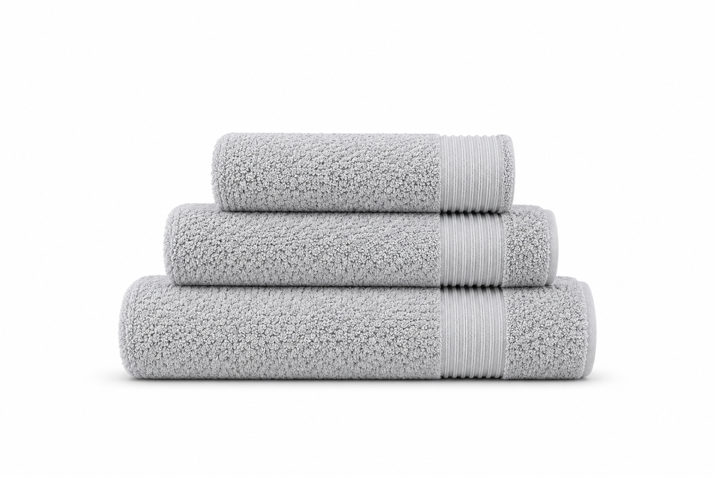 Luxe Handdoekset – Badlaken, Handdoek & Face Towel - Zilver