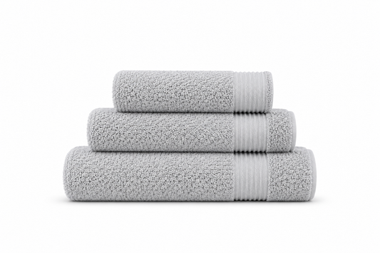 Luxe Handdoekset – Badlaken, Handdoek & Face Towel - Zilver