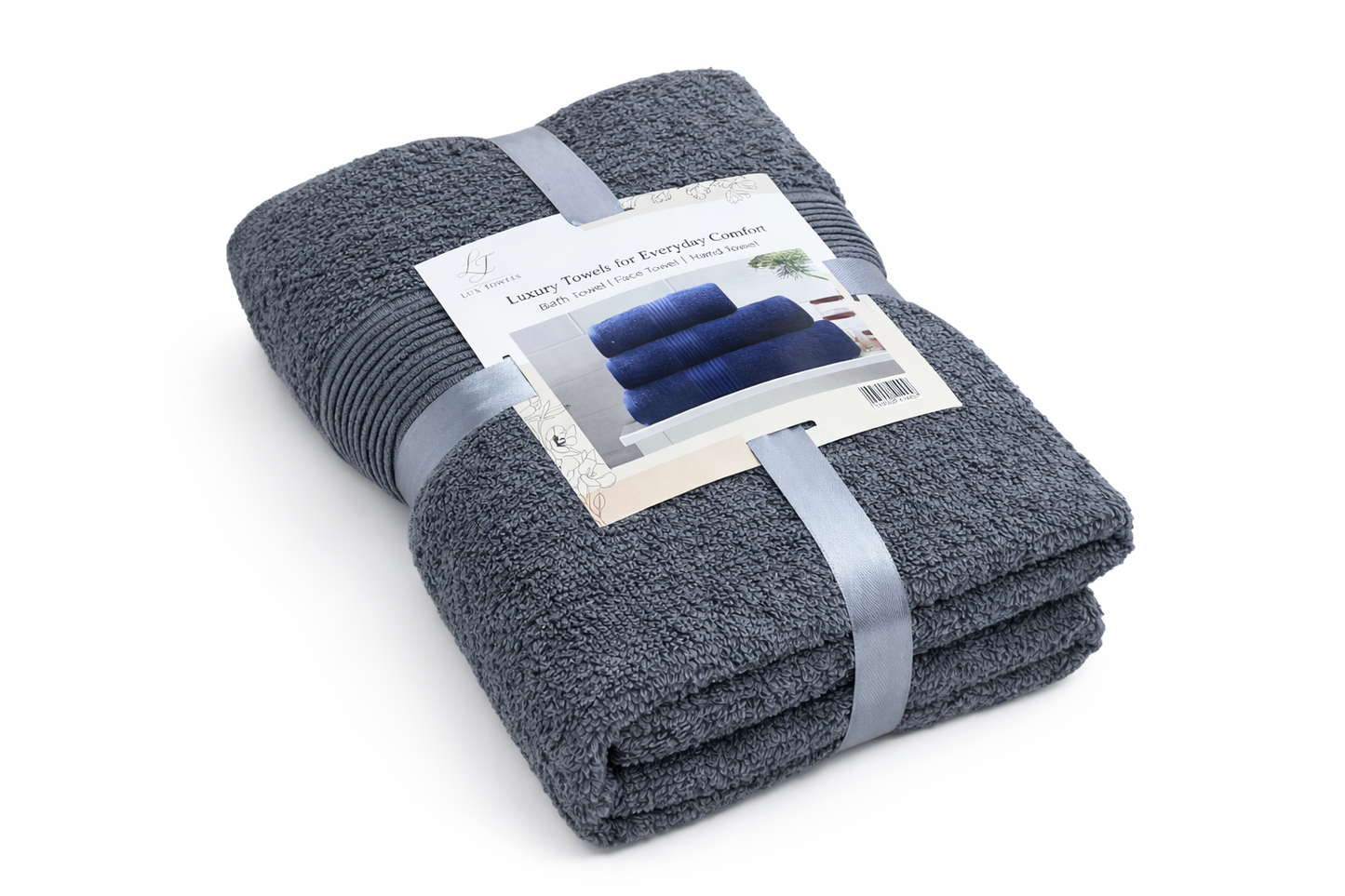 Luxe Handdoekset – Badlaken, Handdoek & Face Towel - Grijs