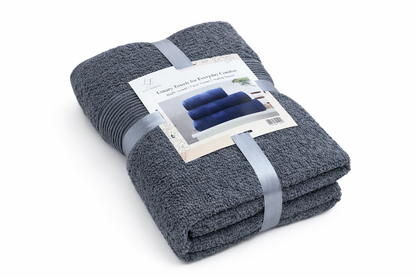 Luxe Handdoekset – Badlaken, Handdoek & Face Towel - Grijs