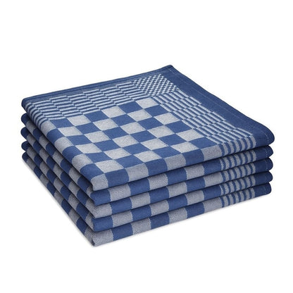 100% katoenen horeca theedoeken blauw 6 stuks