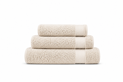 Luxe Handdoekset – Badlaken, Handdoek & Face Towel - Beige