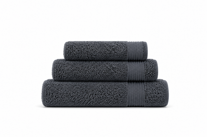Luxe Handdoekset – Badlaken, Handdoek & Face Towel - Donker grijs