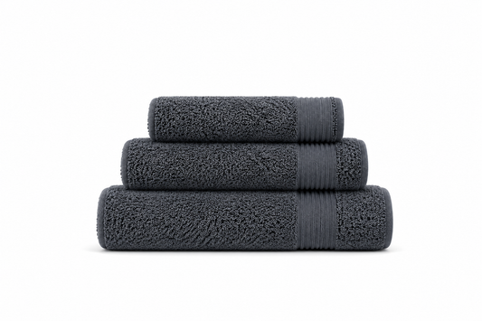 Luxe Handdoekset – Badlaken, Handdoek & Face Towel - Donker grijs